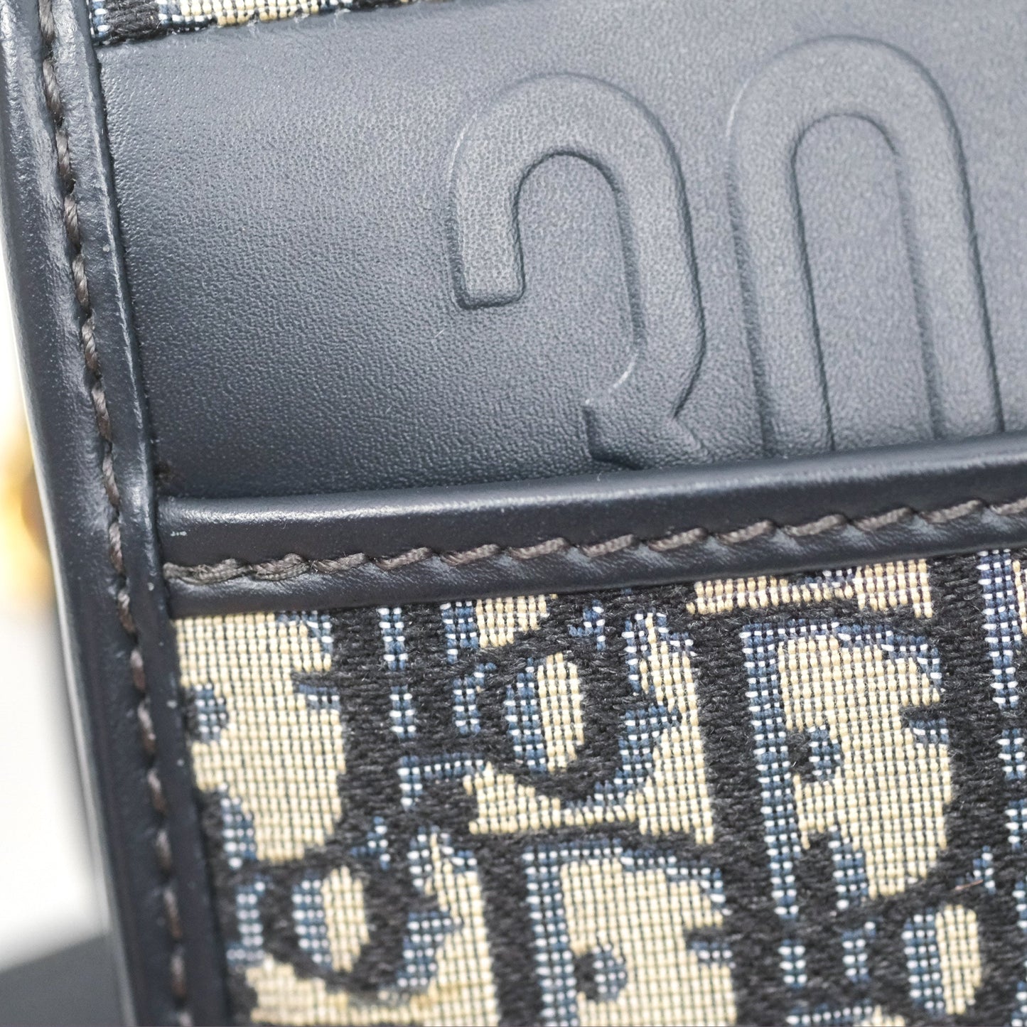 Christian Dior 30 Montaigne with Chain Blue Dior Oblique Jacquard