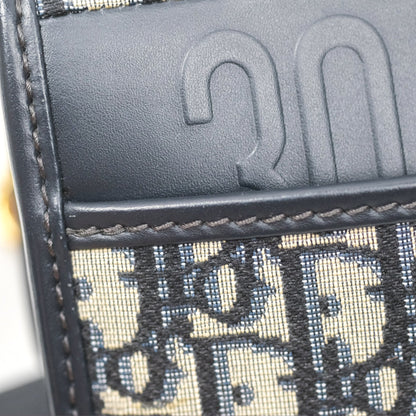 Christian Dior 30 Montaigne with Chain Blue Dior Oblique Jacquard