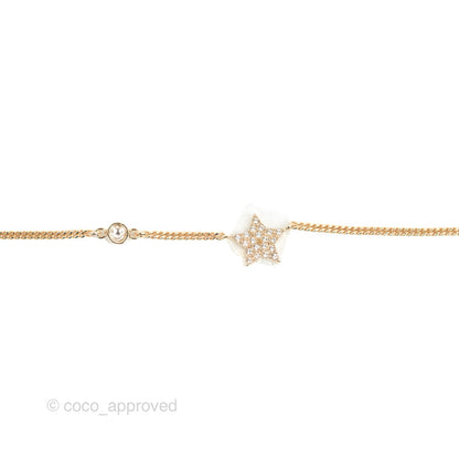 Dior CD Petit Double Necklace Crystal Rose Gold Tone