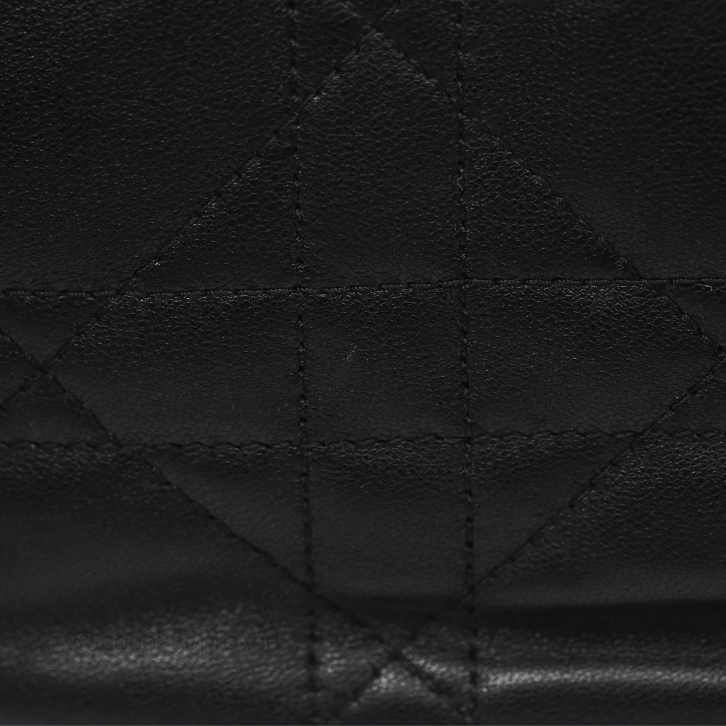 Christian Dior CD Lounge Bag Black Supple Macrocannage Lambskin