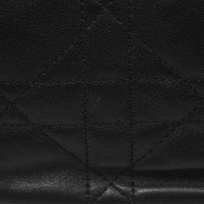 Christian Dior CD Lounge Bag Black Supple Macrocannage Lambskin