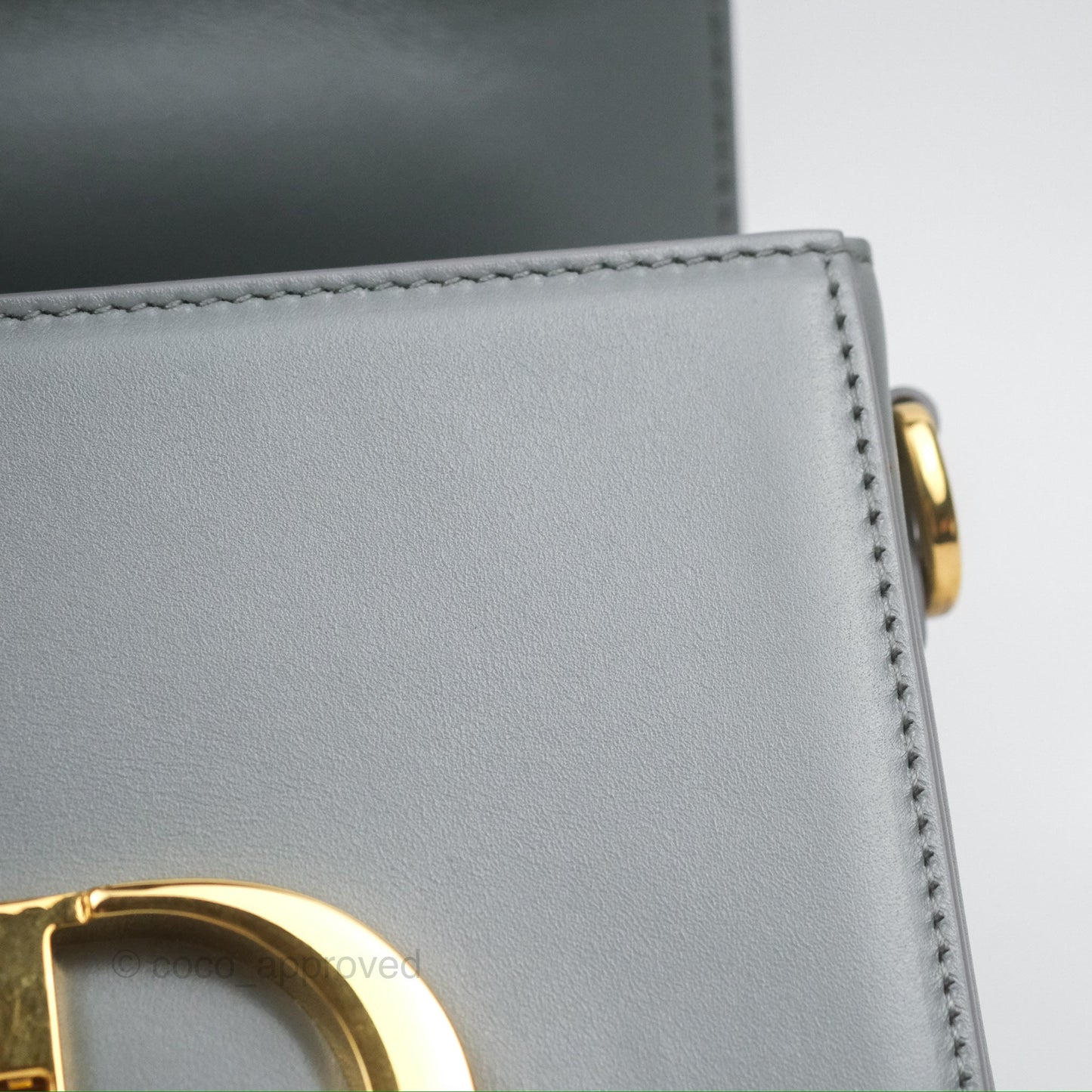 Christian Dior 30 Montaigne Box Bag Grey Calfskin