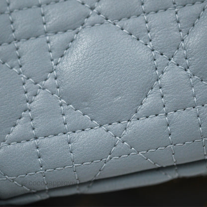 Dior Small Caro Bag Blue Supple Cannage Calfskin