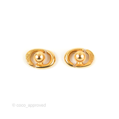 Dior CD Earrings Gold Tone