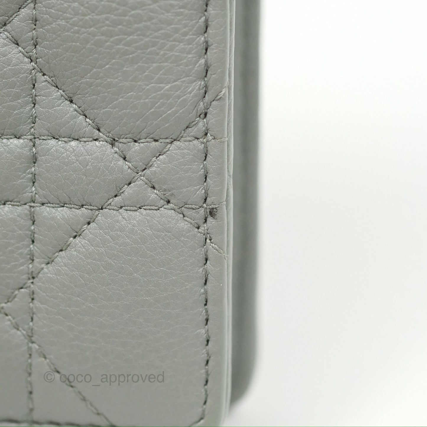 Christian Dior Dior Caro Every Dior Pouch Stone Gray Cannage Calfskin