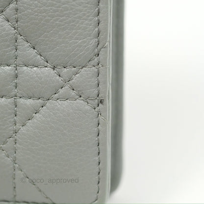 Christian Dior Dior Caro Every Dior Pouch Stone Gray Cannage Calfskin
