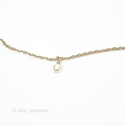 Christian Dior Double Necklace Bee Star Clover Crystals Pearls Gold Tone