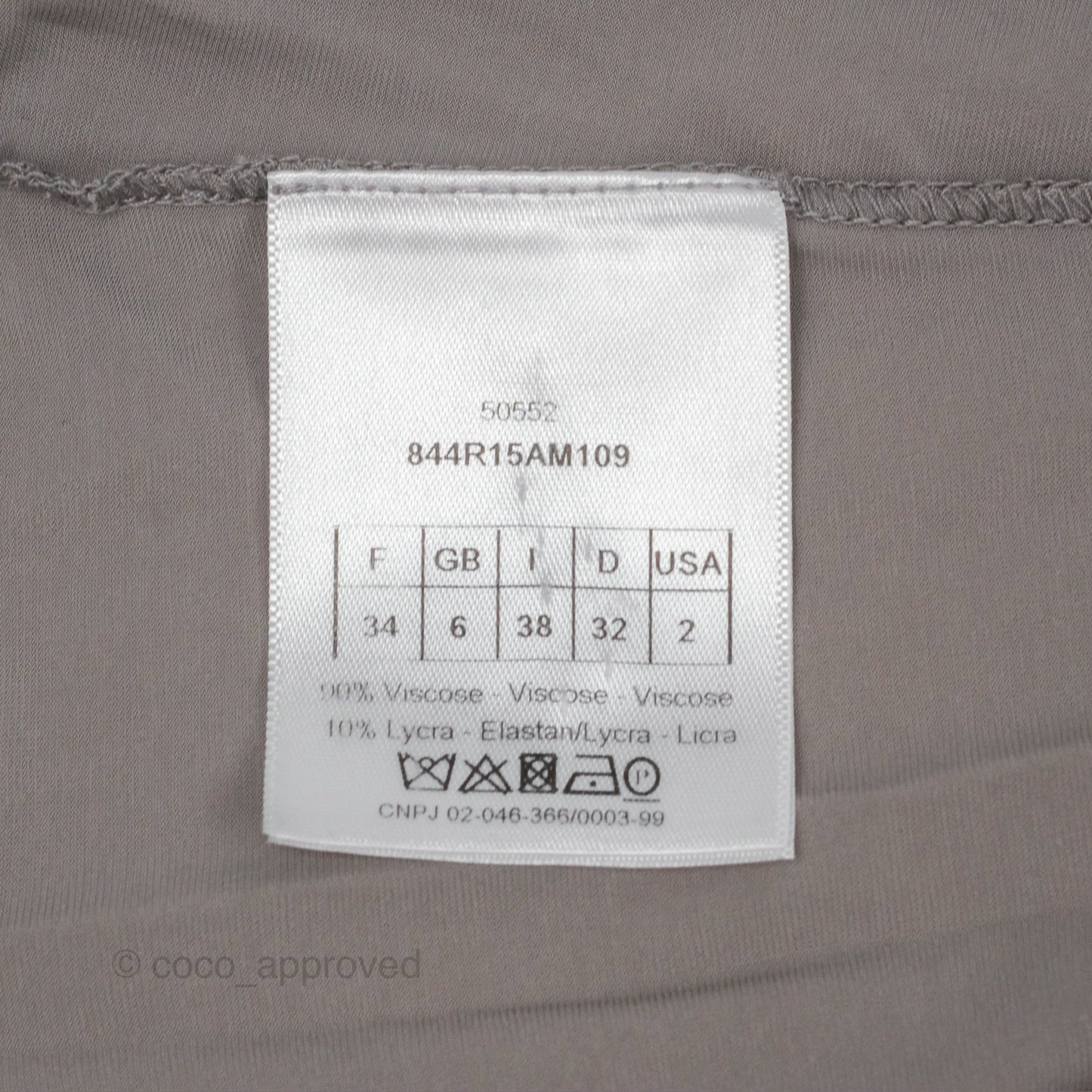 Christian Dior Knit Dress Grey Size 34