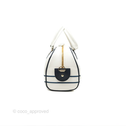 Dior Small Dior Vibe Zip Bowling Bag White Navy