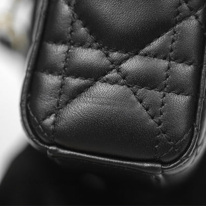 Dior Small Lady D-Joy Bag Black Lambskin Cannage Gold Hardware