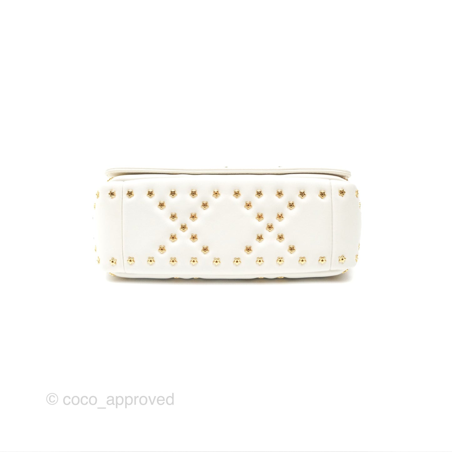 Dior Small Caro Bag Latte Lucky Star White Cannage Lambskin