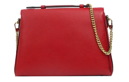 (WMNS) Gucci Double G Buckle Leather Messenger Bag Chain Large Red HandBag 510306-CAO0G-6420
