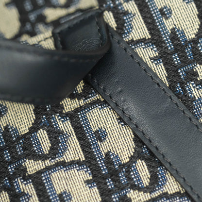 Christian Dior Blue Oblique Jacquard Saddle Belt Bag