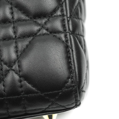Christian Dior Lambskin My ABCDior Lady Dior Black Gold Hardware