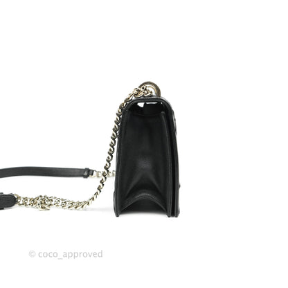 Christian Dior Diorama Medium Flap Shoulder Bag Black Grained Leather Silver Hardware