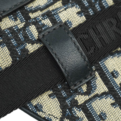 Christian Dior Blue Oblique Jacquard Saddle Belt Bag