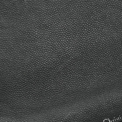 Christian Dior Diorama Medium Flap Shoulder Bag Black Grained Leather Silver Hardware