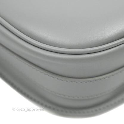 Christian Dior Box Calfskin Medium Bobby Flap Stone Grey