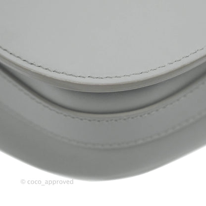 Christian Dior Box Calfskin Medium Bobby Flap Stone Grey