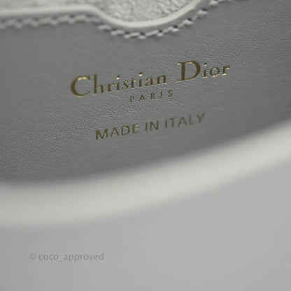Christian Dior Box Calfskin Medium Bobby Flap Stone Grey