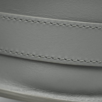Christian Dior Box Calfskin Medium Bobby Flap Stone Grey
