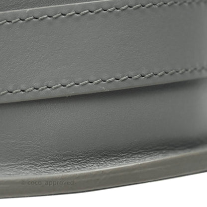 Christian Dior Box Calfskin Medium Bobby Flap Stone Grey