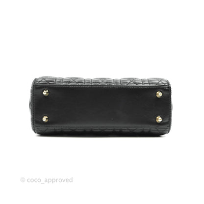 Christian Dior Lambskin My ABCDior Lady Dior Black Gold Hardware