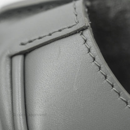 Christian Dior Box Calfskin Medium Bobby Flap Stone Grey