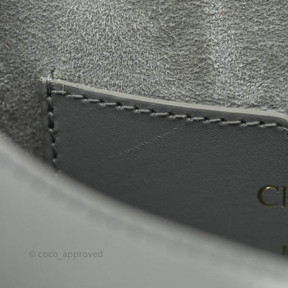 Christian Dior Box Calfskin Medium Bobby Flap Stone Grey