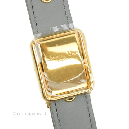 Christian Dior Box Calfskin Medium Bobby Flap Stone Grey