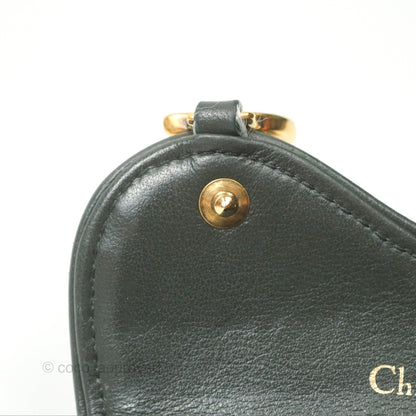 Christian Dior Saddle Flap Card Holder Green Dior Oblique Jacquard
