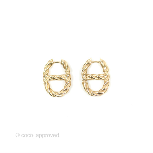 Dior 30 Montaigne Twist Earrings Gold Tone