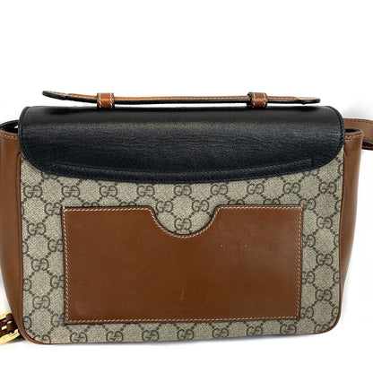 GUCCI - Padlock Mini Monogram Brown Top Handle - Crossbody / Shoulder Bag