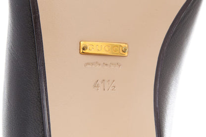 Gucci Black Horsebit & Rhinestone Detail Loafers SZ 41.5