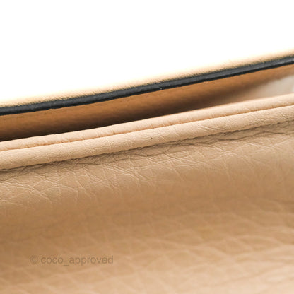 Christian Dior Small Diorama Calfskin Flap Bag Nude Pink Gold Hardware
