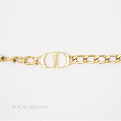 Christian Dior Petit CD Choker Necklace Gold Tone