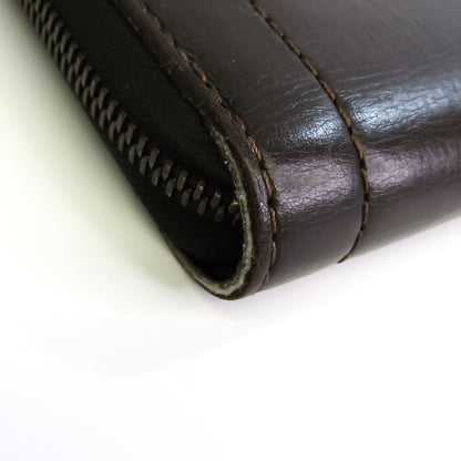 Louis Vuitton Brown Leather Zippy organizer wallet accessories