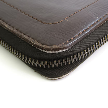Louis Vuitton Brown Leather Zippy organizer wallet accessories