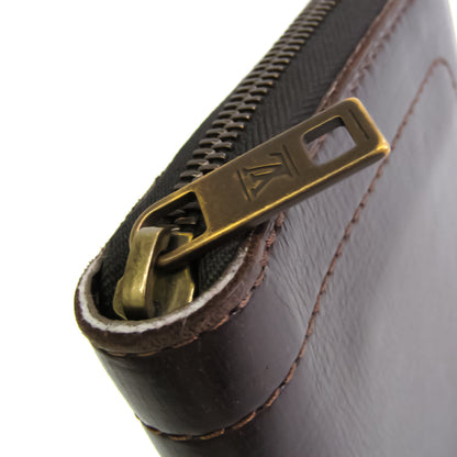 Louis Vuitton Brown Leather Zippy organizer wallet accessories
