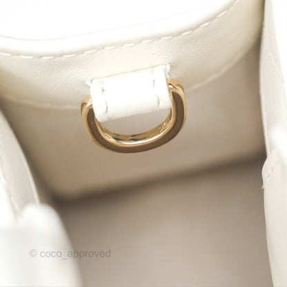 Christian Dior Mini Dior Book Tote Latte Macrocannage Calfskin Gold Hardware