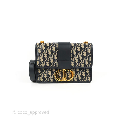 Dior 30 Montaigne Bag Blue Dior Oblique Jacquard