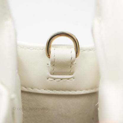 Christian Dior Mini Dior Book Tote Latte Macrocannage Calfskin Gold Hardware