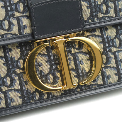 Dior 30 Montaigne Bag Blue Dior Oblique Jacquard