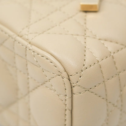 Christian Dior Micro Lady Dior Vanity Case Beige Cannage Lambskin