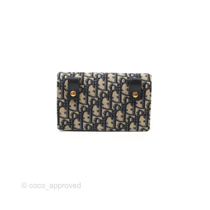Christian Dior Blue Dior Oblique Jacquard Saddle Belt Pouch