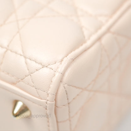 Christian Dior My ABCDior Lady Dior Baby Pink Cannage Lambskin Gold Hardware