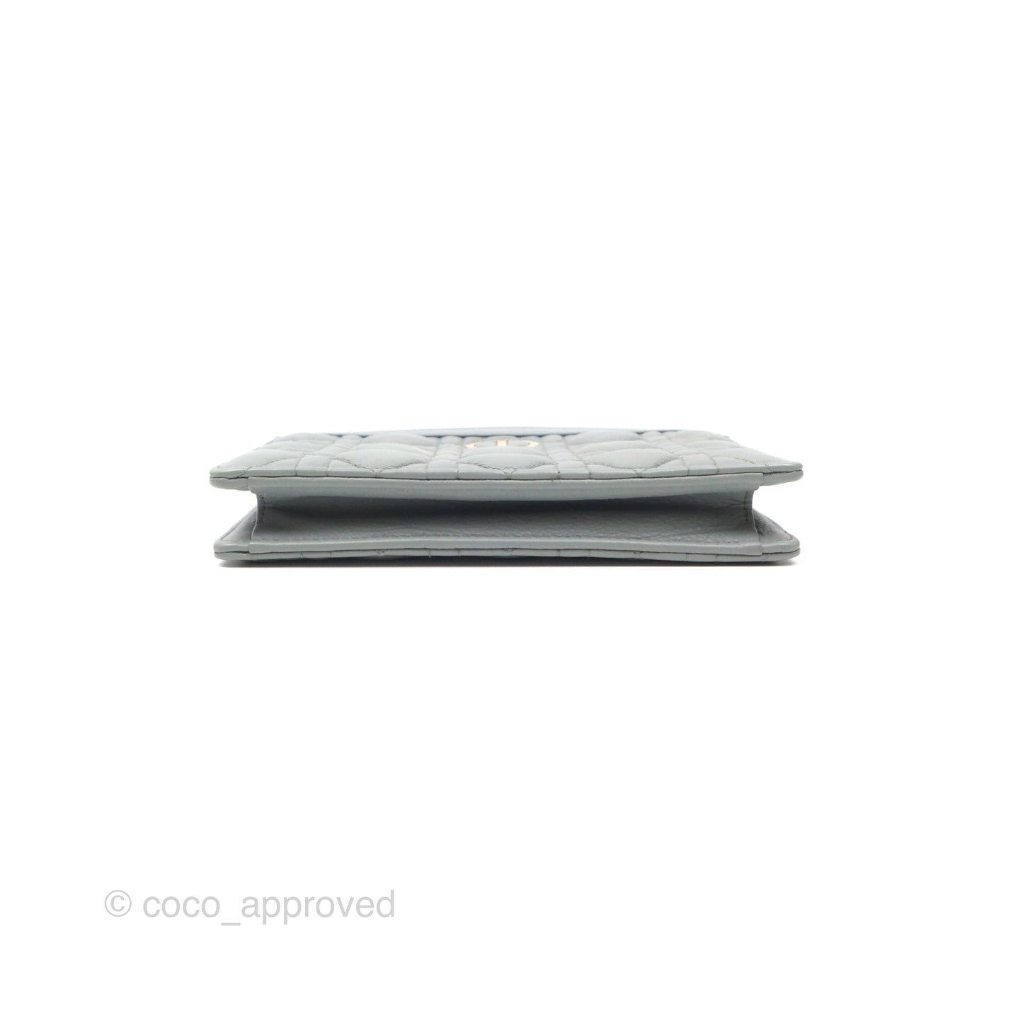Christian Dior Dior Caro Every Dior Pouch Stone Gray Cannage Calfskin