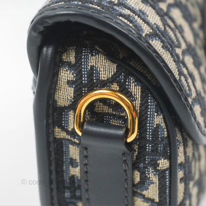 Christian Dior Bobby East-West Bag Blue Oblique Jacquard Canvas