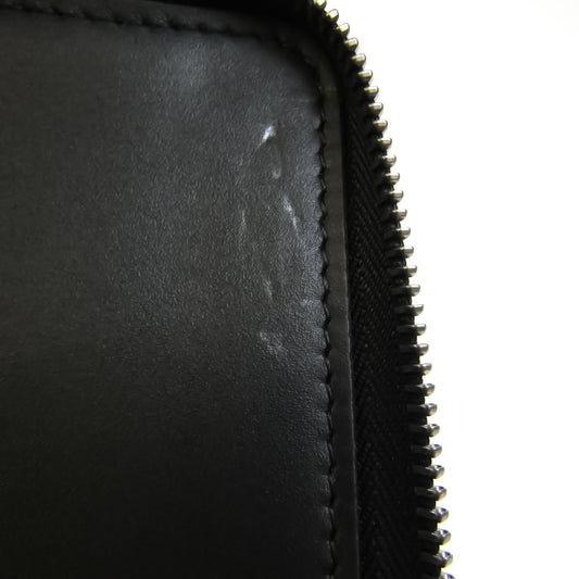 Louis Vuitton Black Leather Zippy organizer wallet accessories