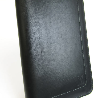 Louis Vuitton Black Leather Zippy organizer wallet accessories